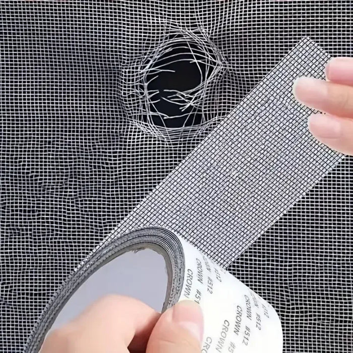 Window Screen Repair Tape,Self Adhesive Mesh Tape Anti Insect Mosquito Mesh Broken Holes Repairing